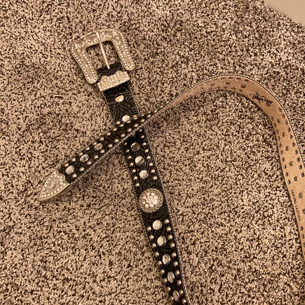 Black bling belt